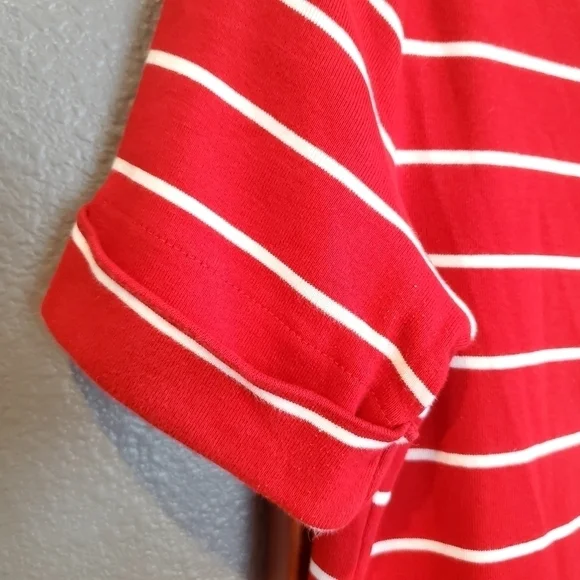 Lauren by Ralph Lauren Size L Red & White Striped dress EUC - Picture 6 of 7